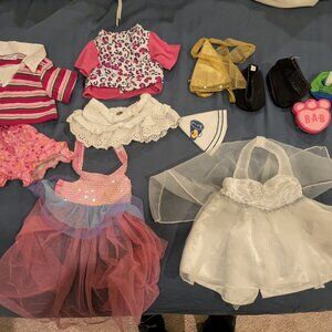 Build A Bear Workshop Clothes: PJ Bottoms, Polo, Skirt, Shoes, Etc.